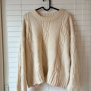 Cozy Cream Cable Knit Sweater